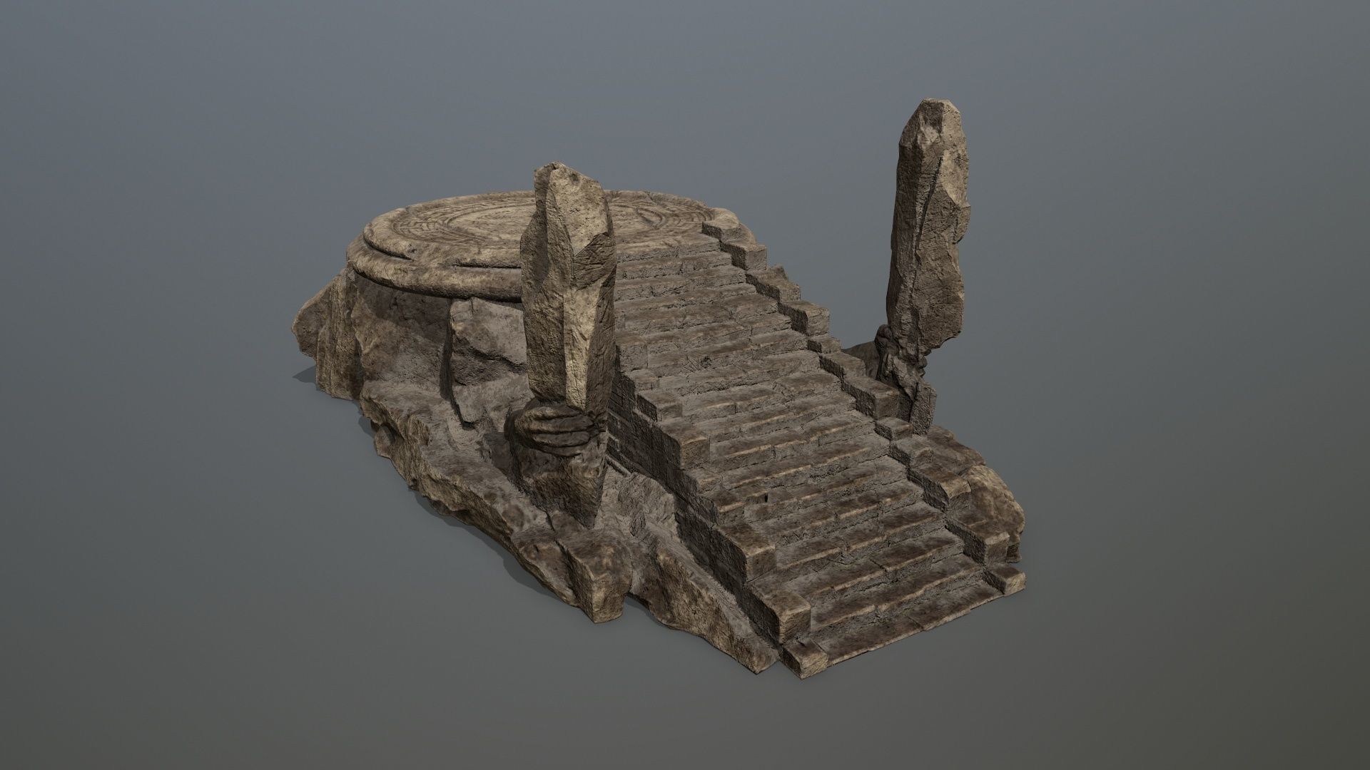 temple Low-poly 3D model_3