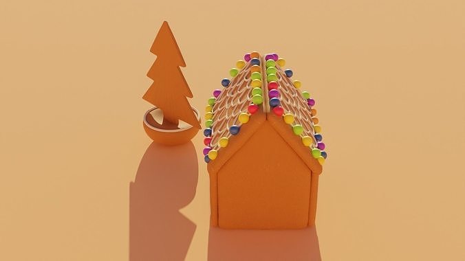 Gingerbread house 3D model 3D model 6