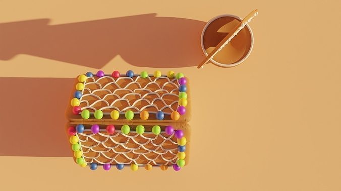 Gingerbread house 3D model 3D model 3
