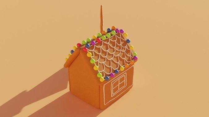 Gingerbread house 3D model 3D model 7