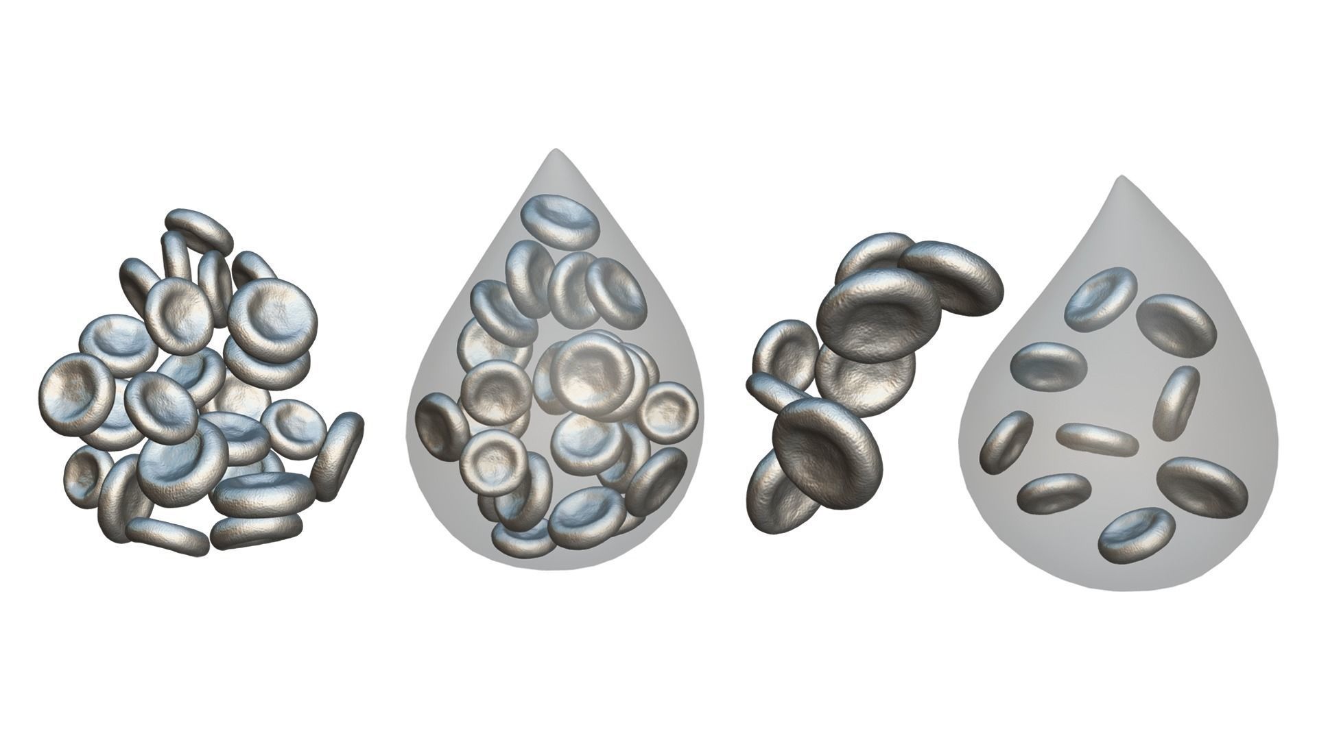 Normal Blood Cells vs Anemia 3D model_5