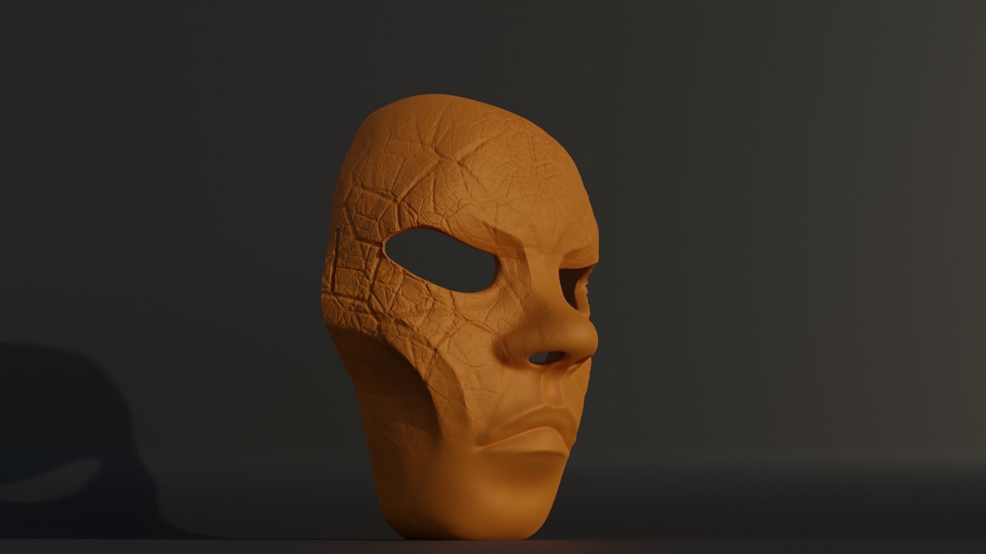 Human Horror Full Face Cosplay Mask 3D print model_7