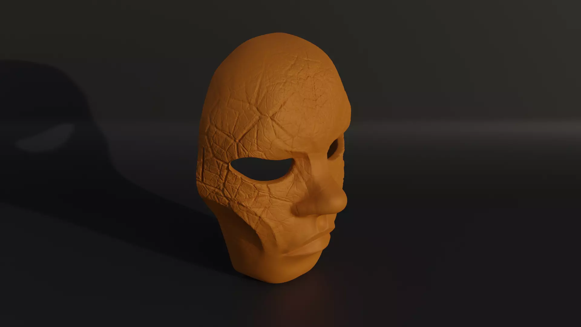 Human Horror Full Face Cosplay Mask 3D print model_0