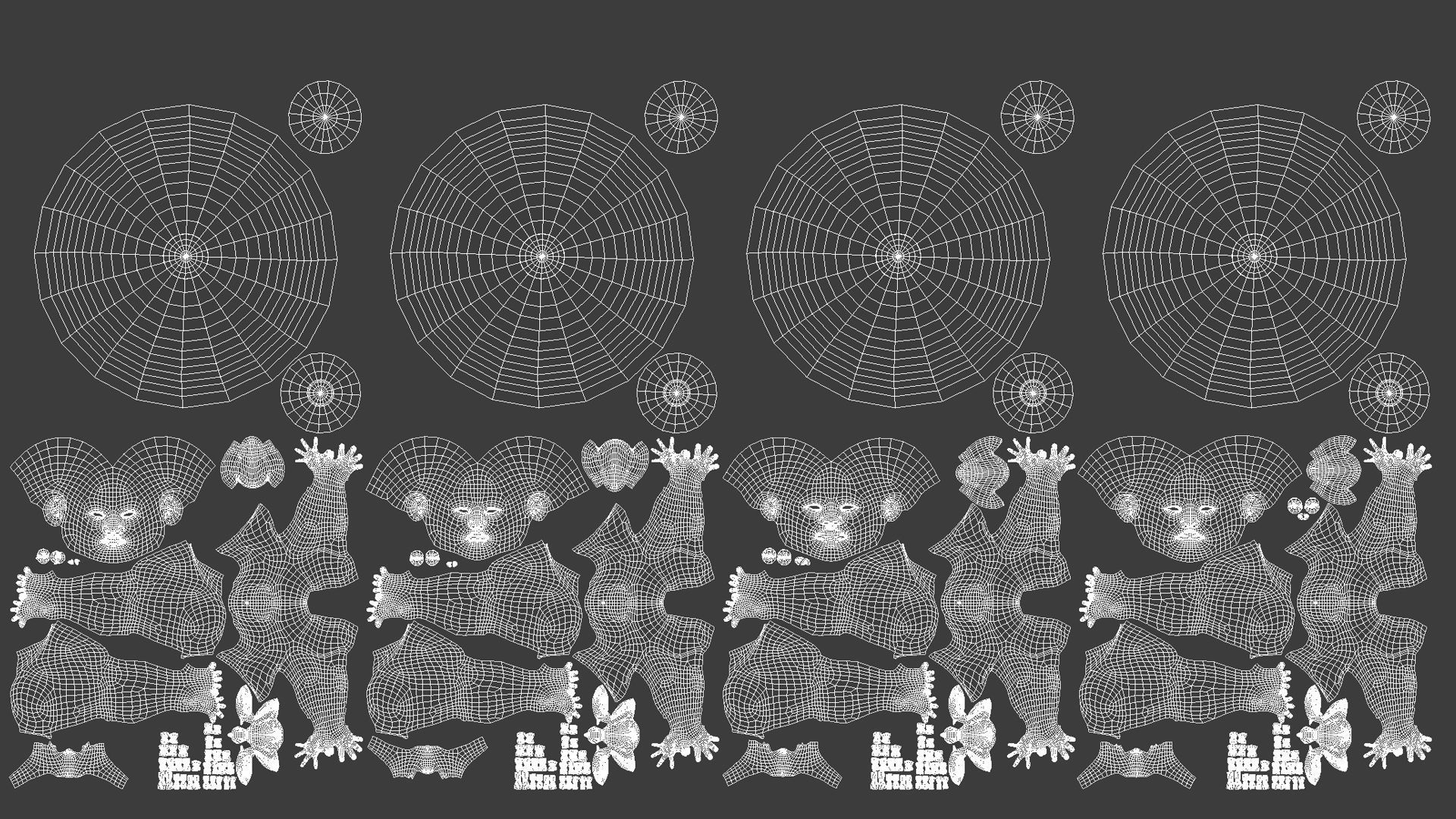 4 Male Race BaseMesh Low-poly 3D model_9