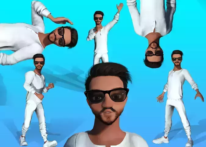 3D Cartoon Character Funny Boy Pixar Style Ready Blender Iclone 3D model