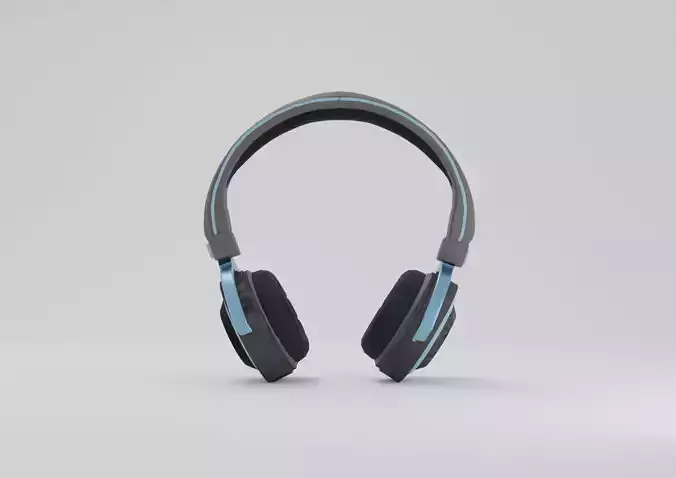WireWireless headphone 3D model