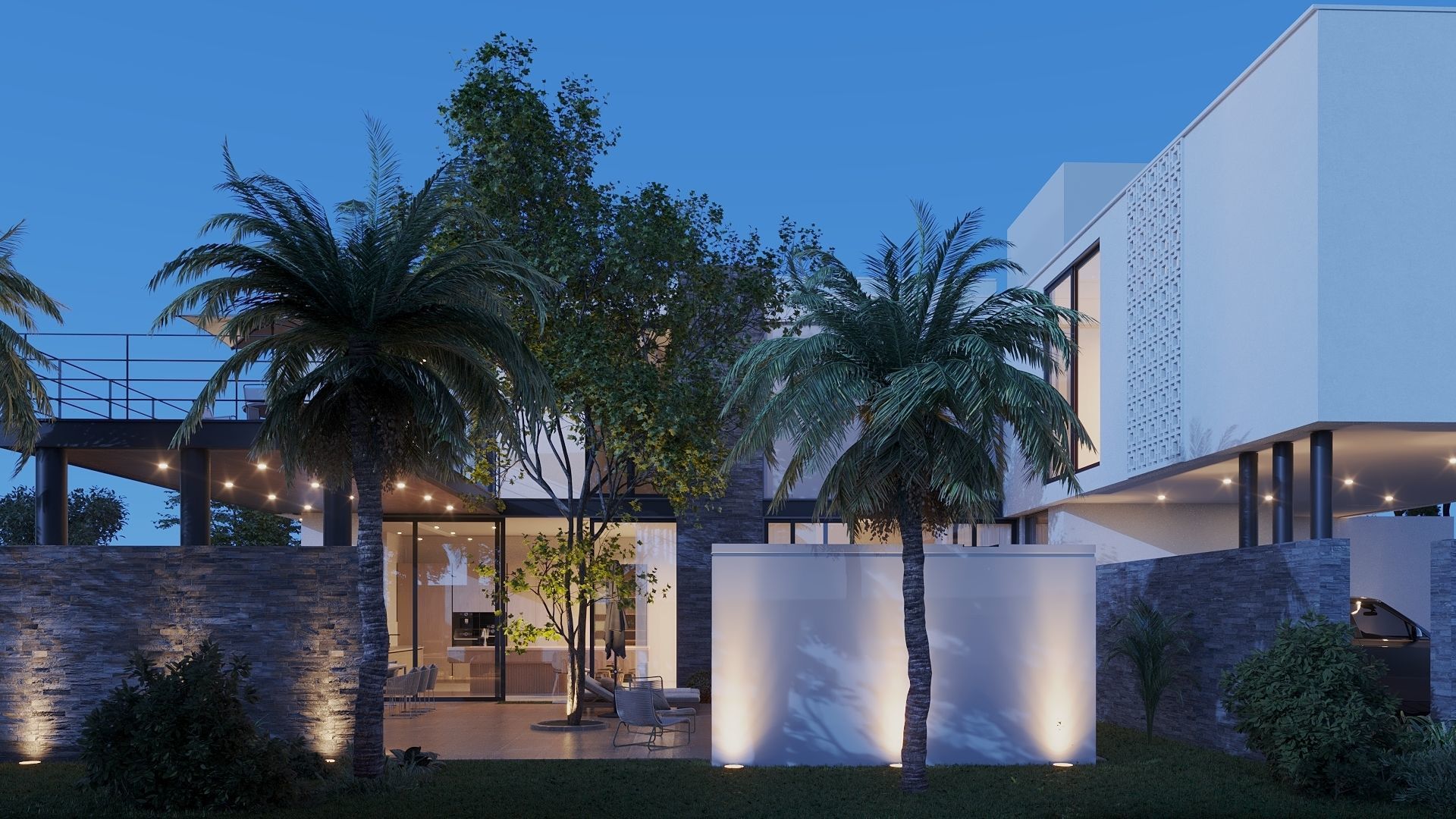 ProVis3D 039 - Modern Exterior Series I Night 3D model_6