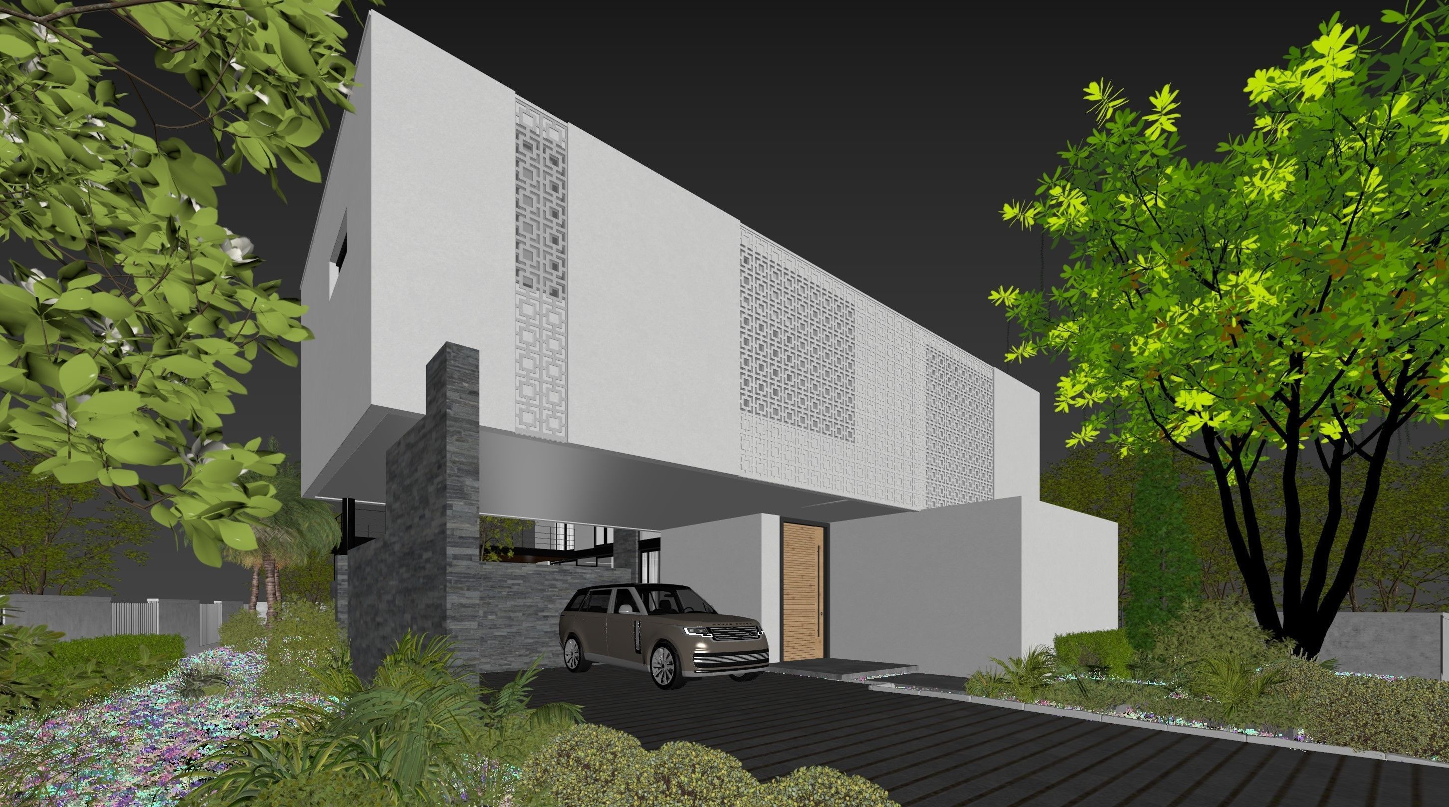 ProVis3D 039 - Modern Exterior Series I Night 3D model_28