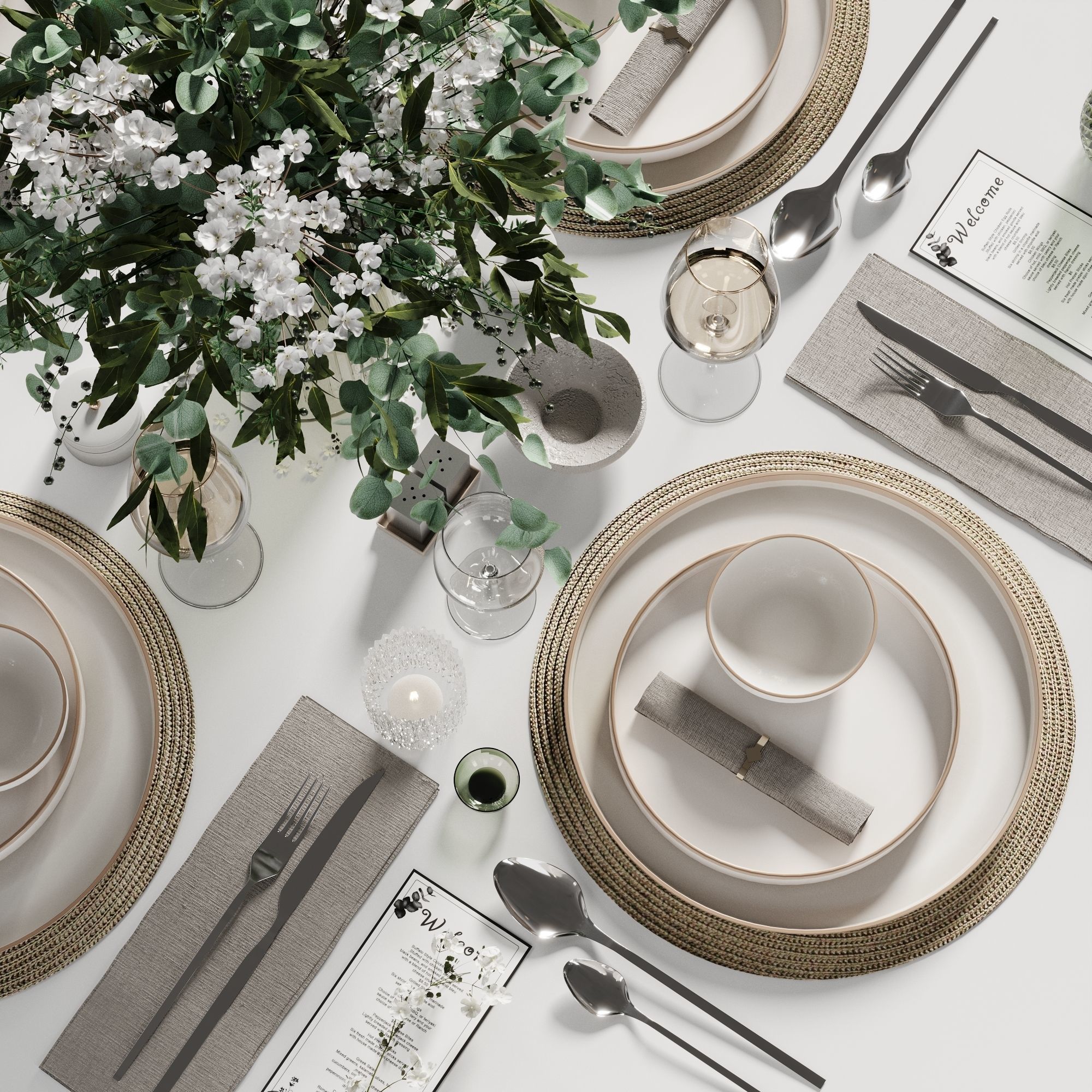 Tableware set 18 3D model_1