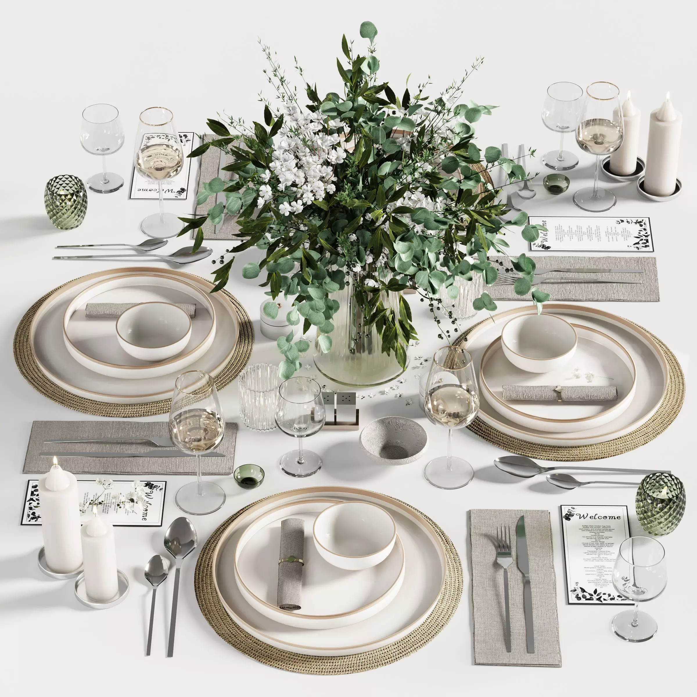 Tableware set 18 3D model_0