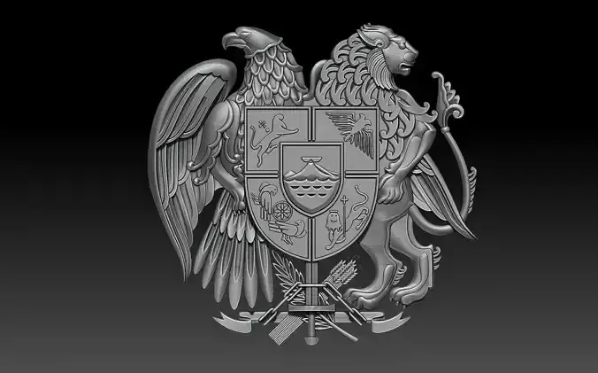 Coat of arms of Armenia 3D print model