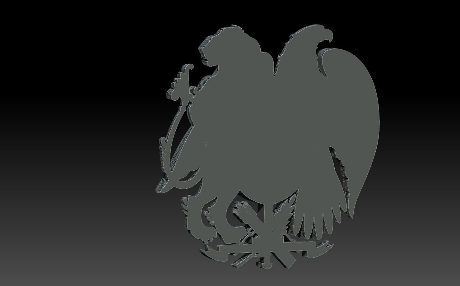 Coat of arms of Armenia 3D print model_4
