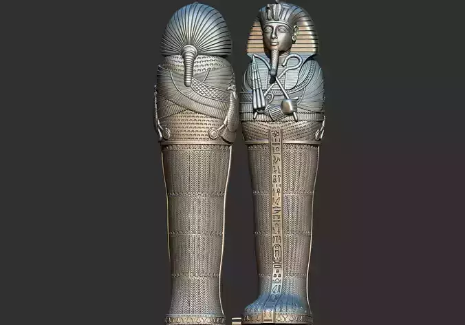 King Tutankhamun  Egyptian Sarcophagus 3d printable model