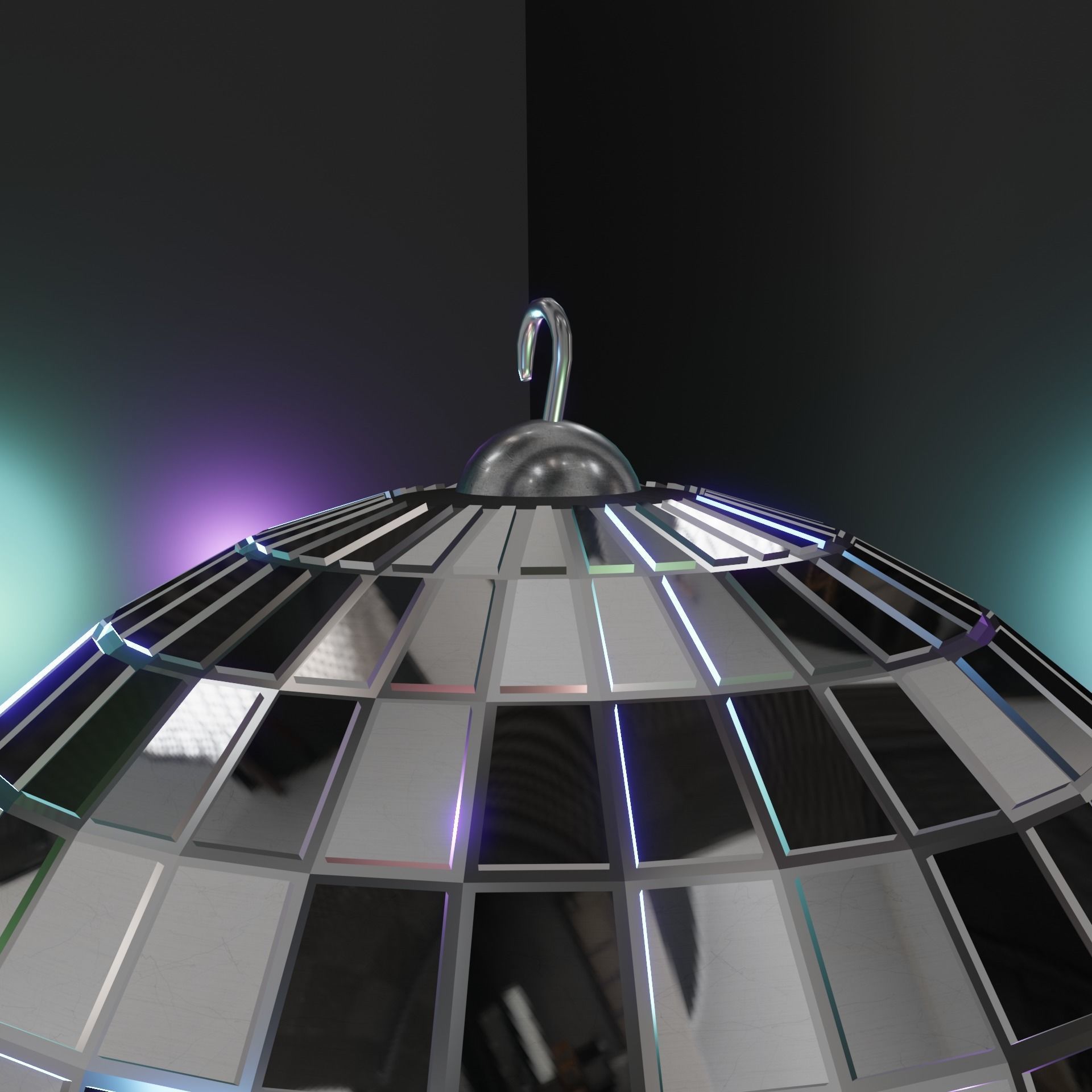 Disco ball 3D model_1