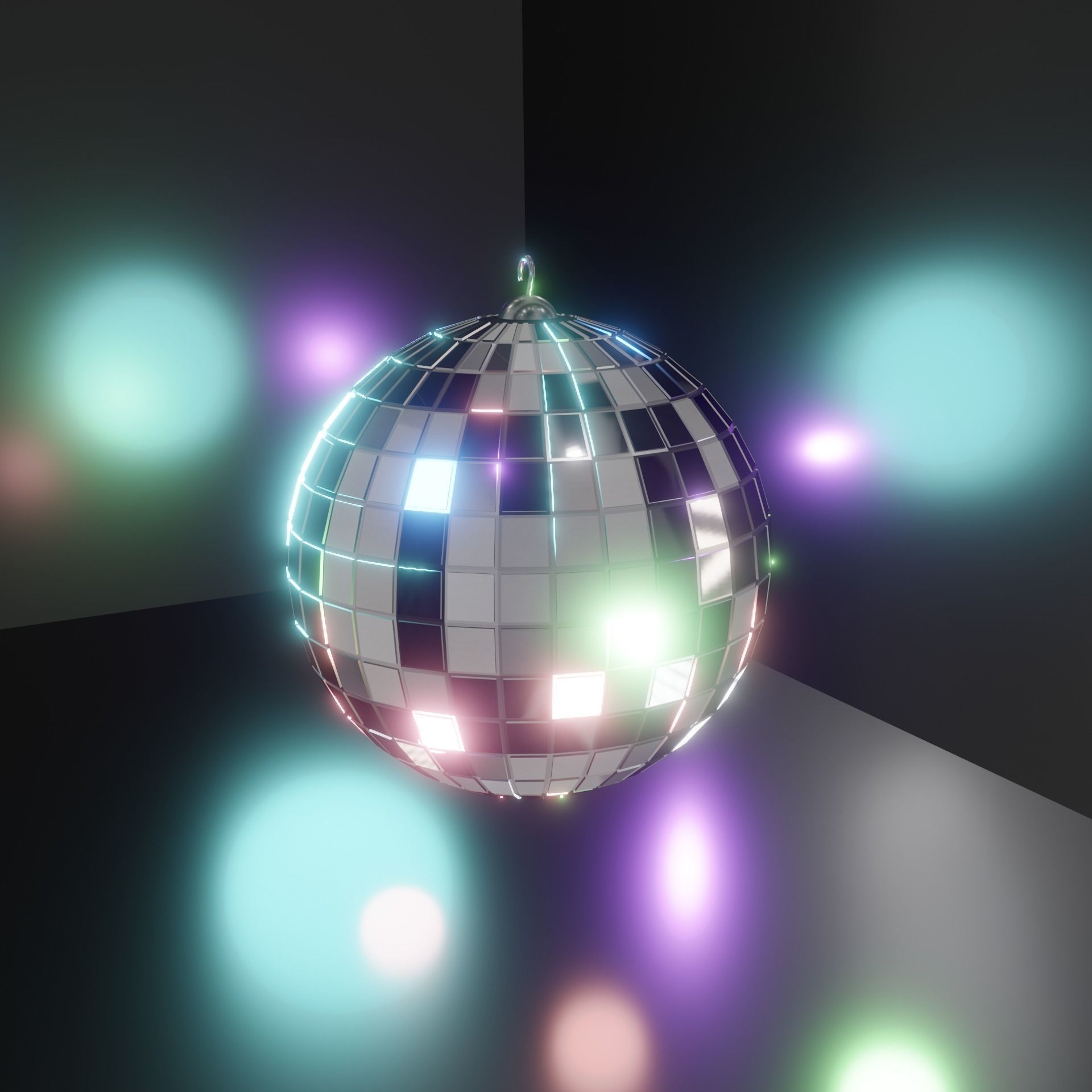 Disco ball 3D model_3