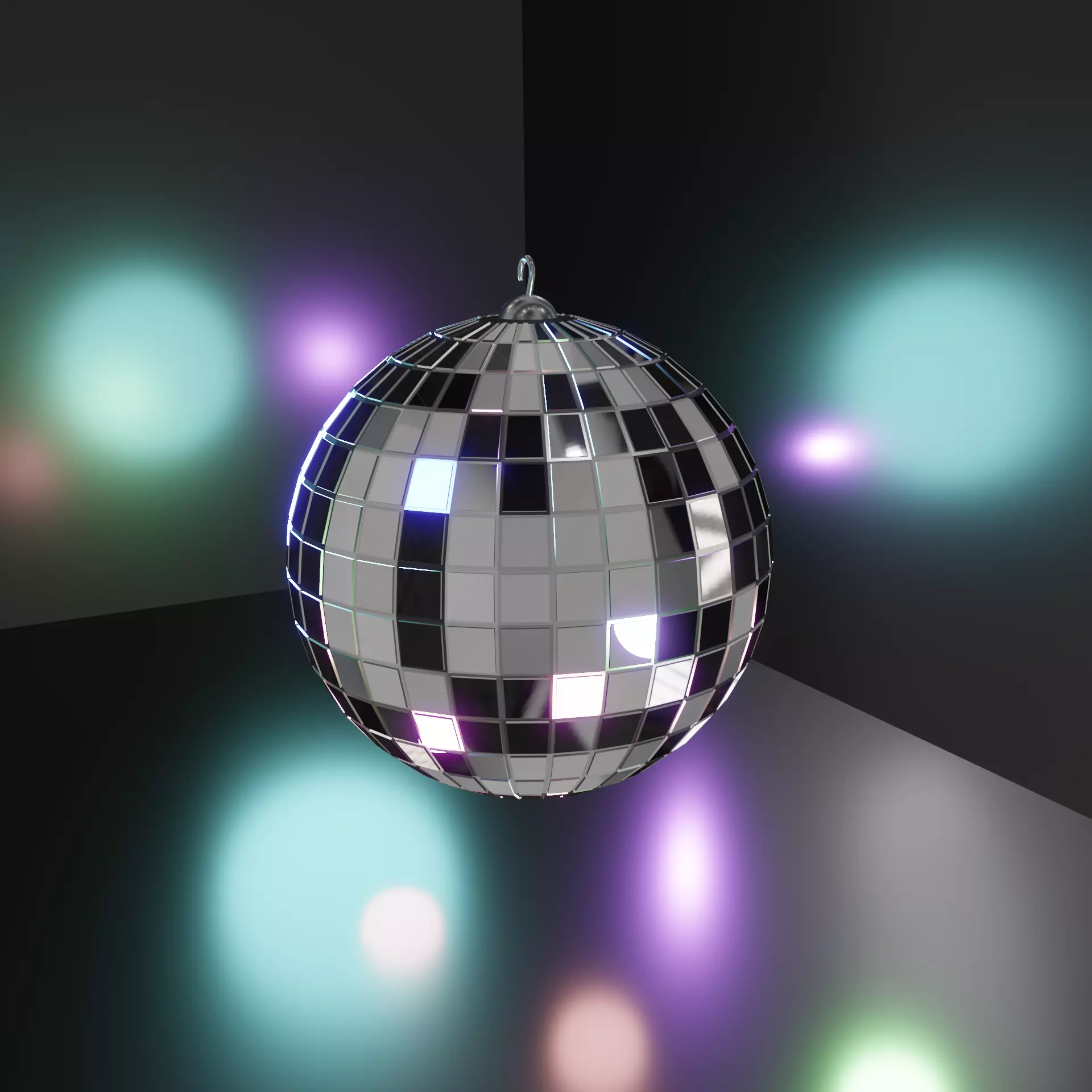 Disco ball 3D model_0
