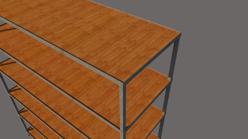 wood rack 3D model_1