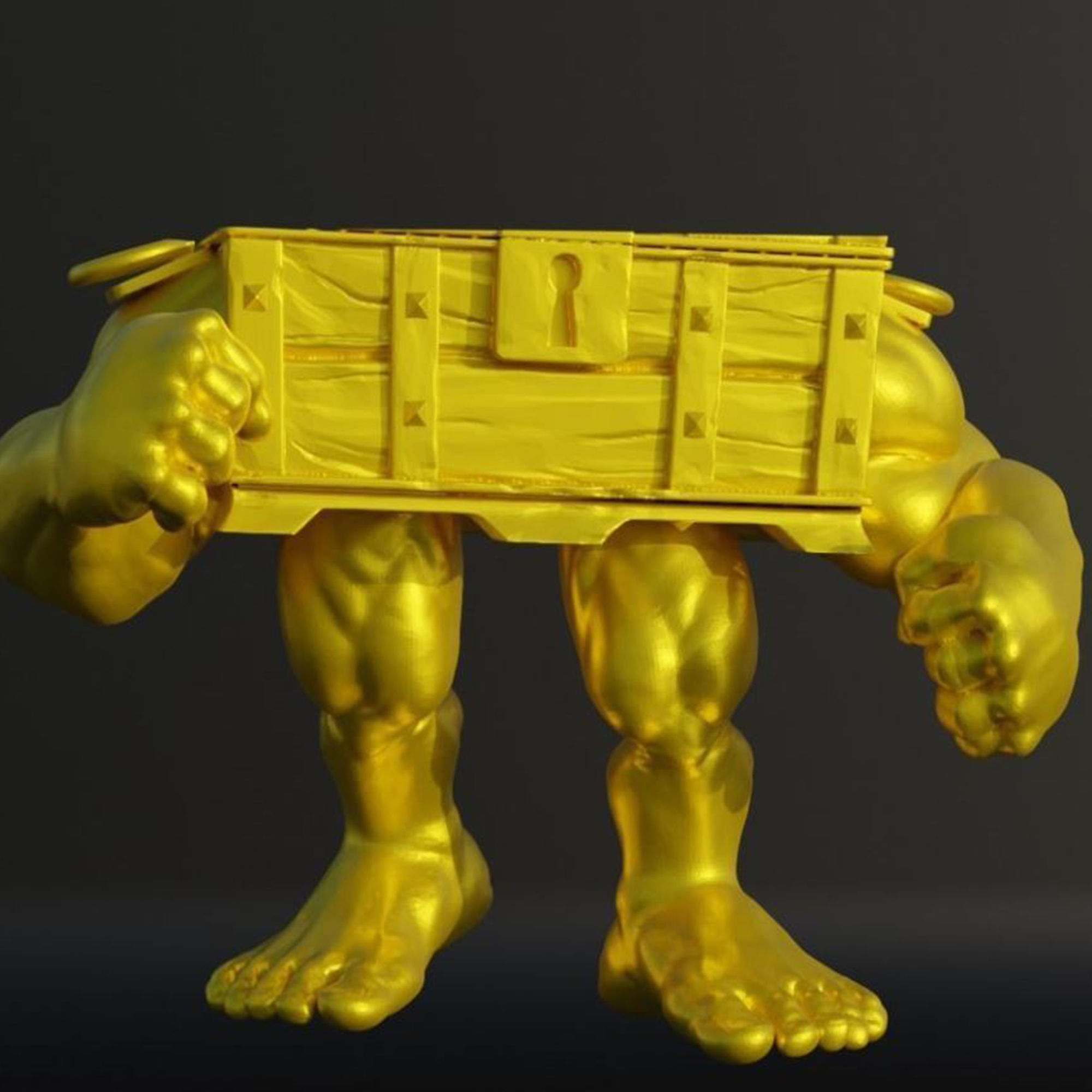 Set Of 4 Treasure Box Dice Box Pattern 3D print model_6