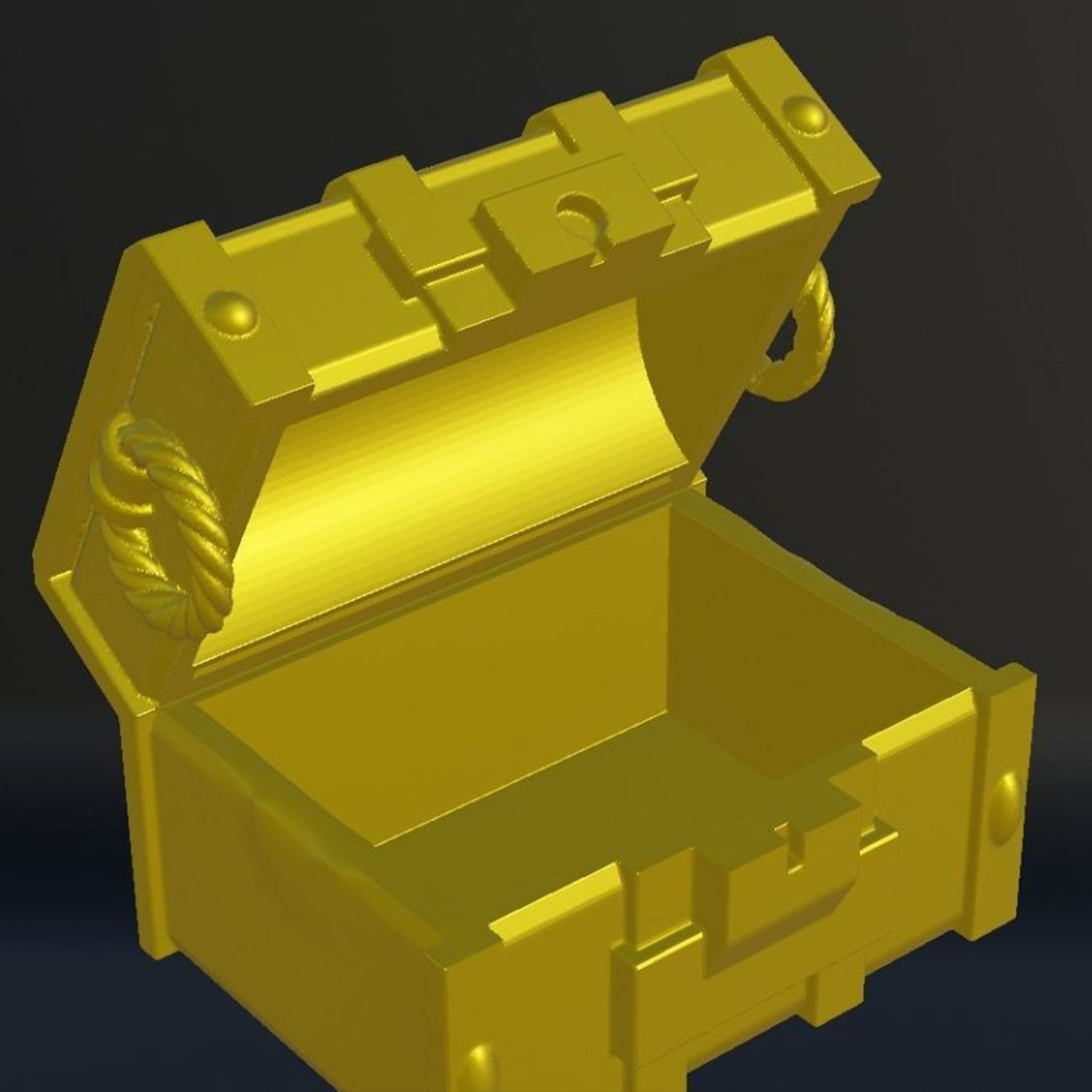 Set Of 4 Treasure Box Dice Box Pattern 3D print model_17