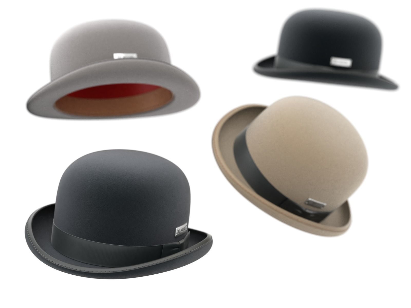 Bowler Hat 3D model_9