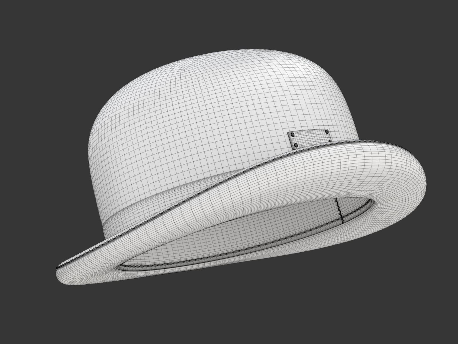 Bowler Hat 3D model_25
