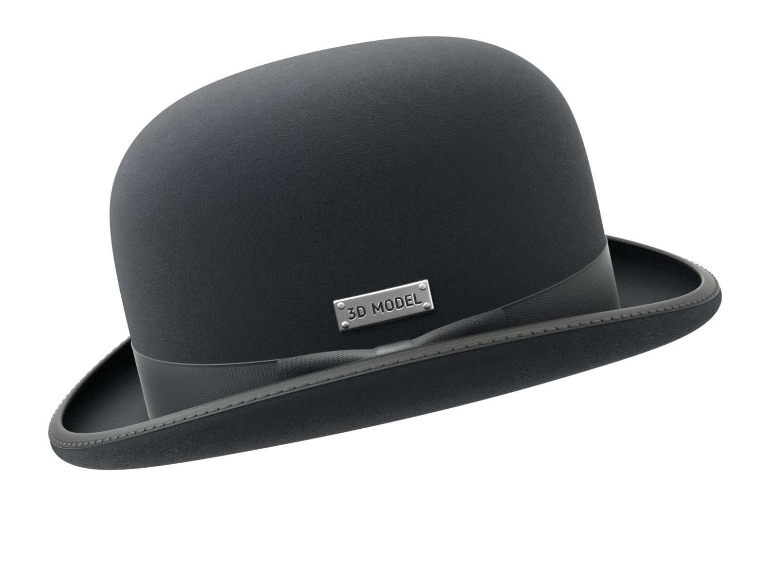 Bowler Hat 3D model_3