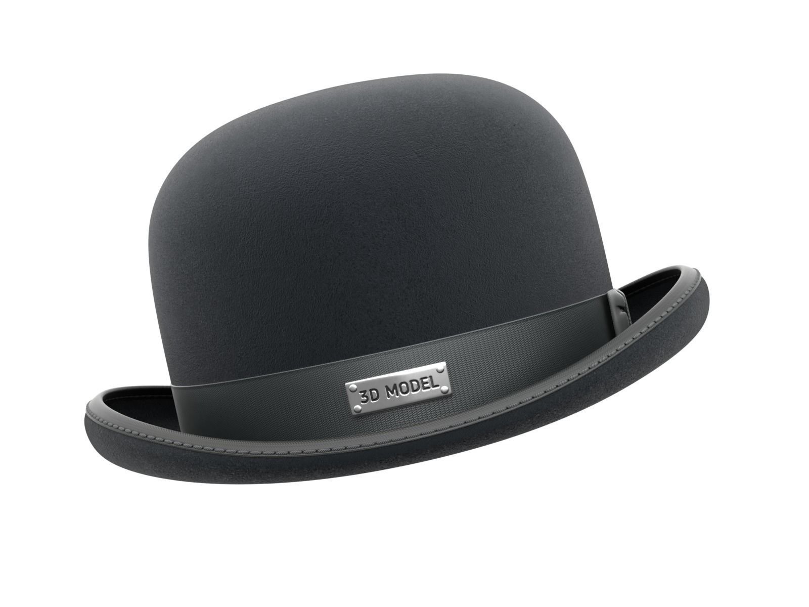 Bowler Hat 3D model_7