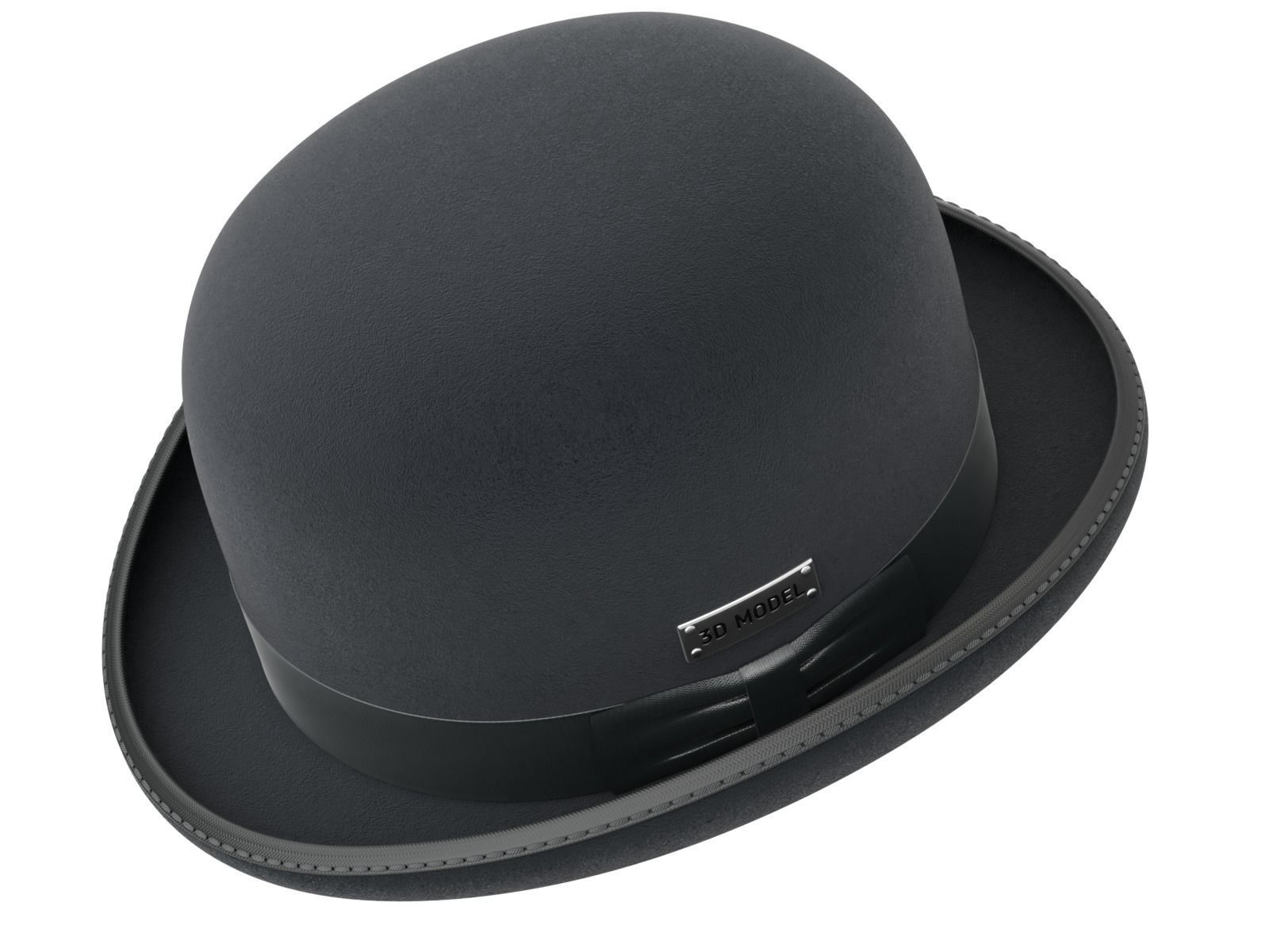 Bowler Hat 3D model_6