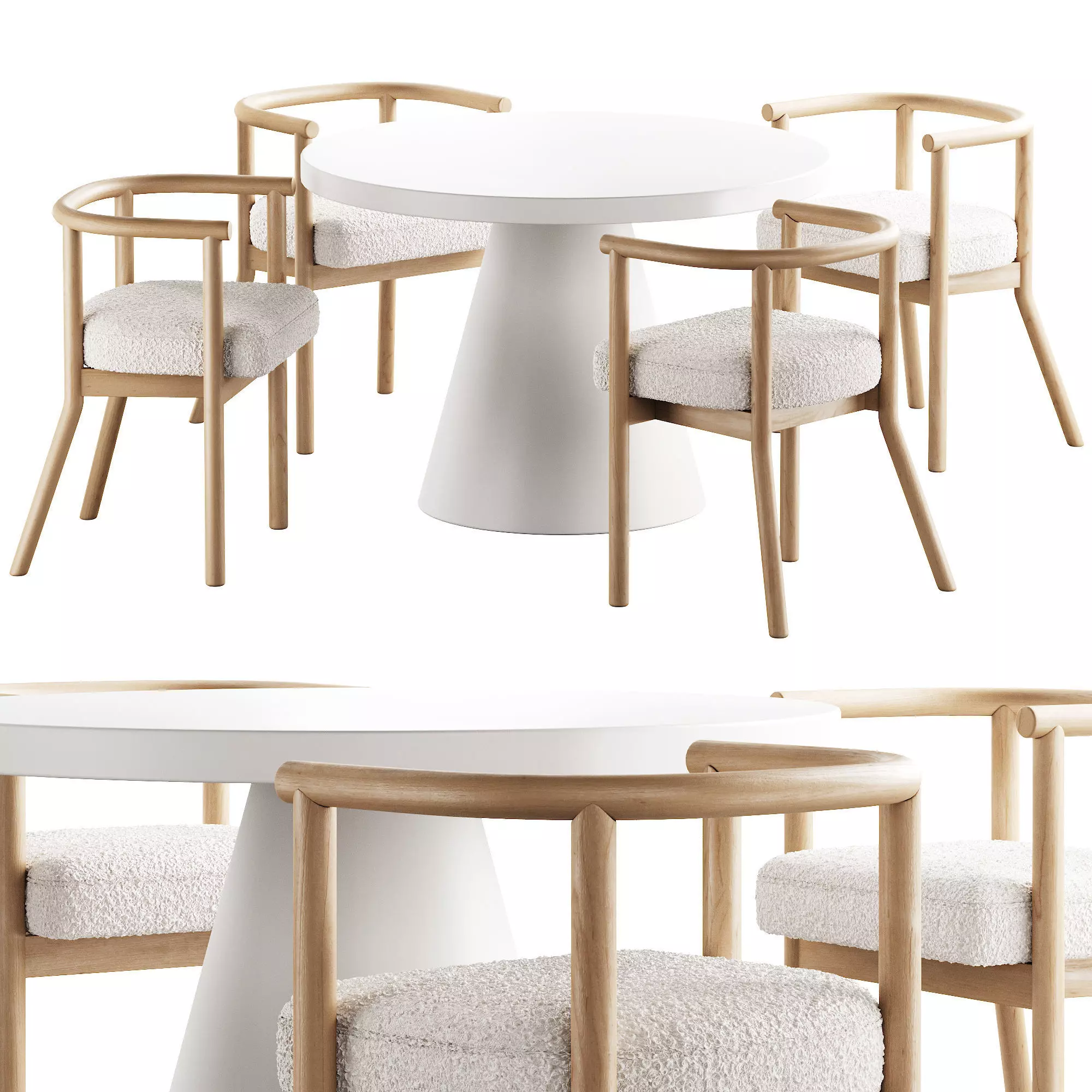 422 kids furniture 04 CB2 Crate table and chairs for nursery 03 3D model