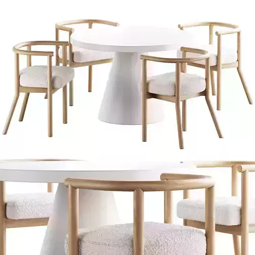 422 kids furniture 04 CB2 Crate table and chairs for nursery 03 3D model