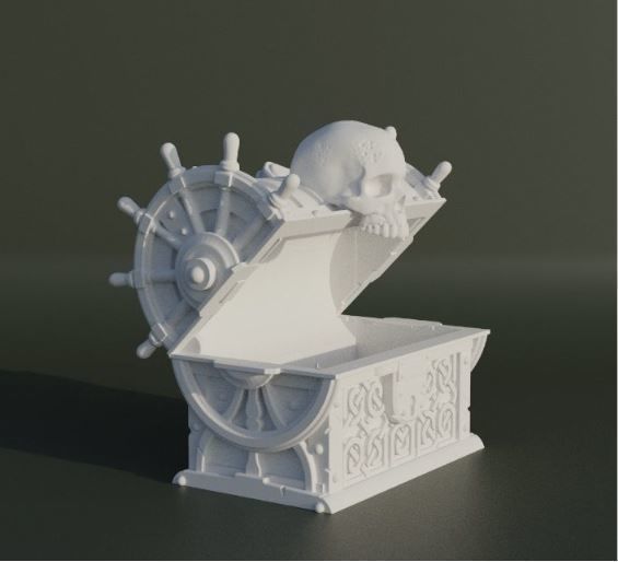 Set Of 4 Sailor Theme Dice Box Pattern  3D print model_19