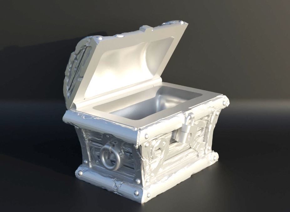 Set Of 7 Tresure Box Theme Dice Box Pattern  3D print model_19