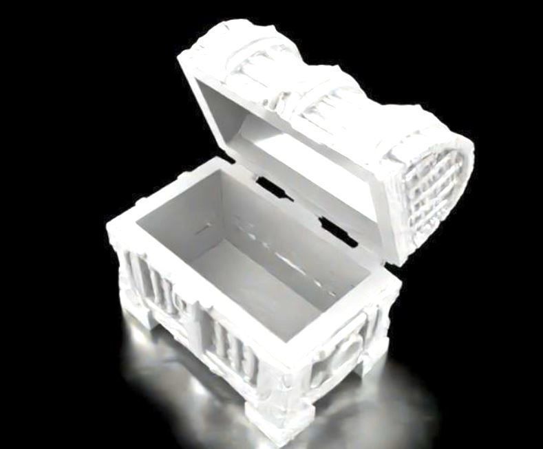 Set Of 7 Tresure Box Theme Dice Box Pattern  3D print model_14