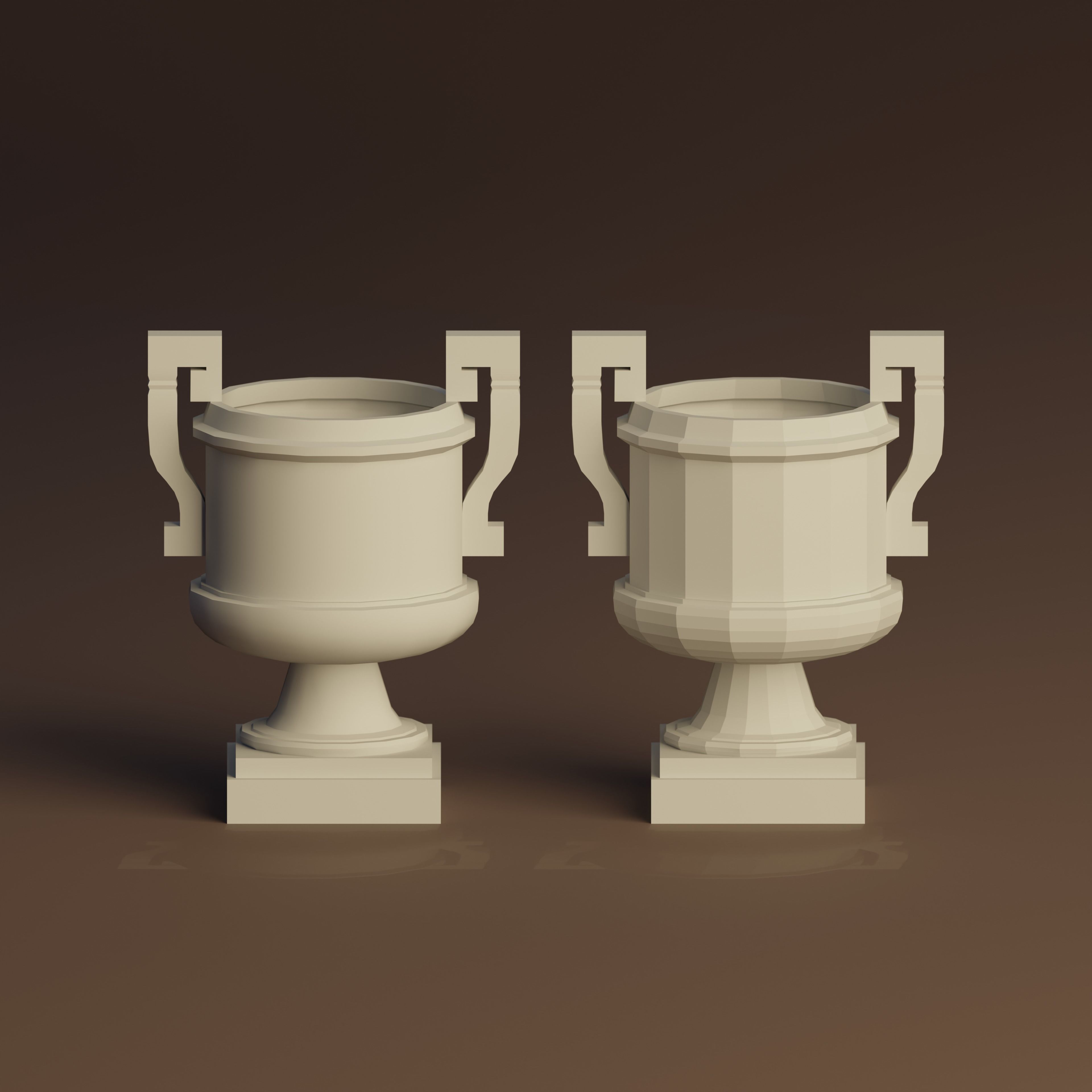 Vases Free low-poly 3D model_3