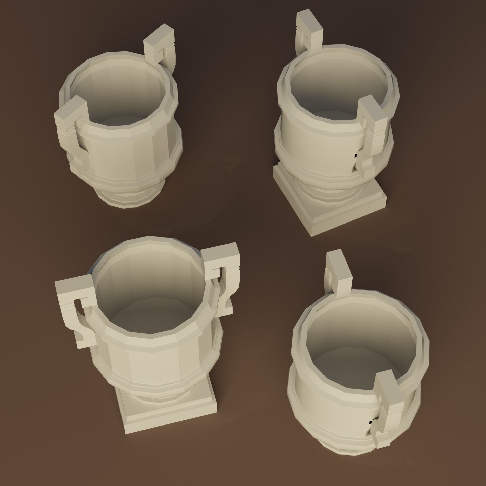 Vases Free low-poly 3D model_10