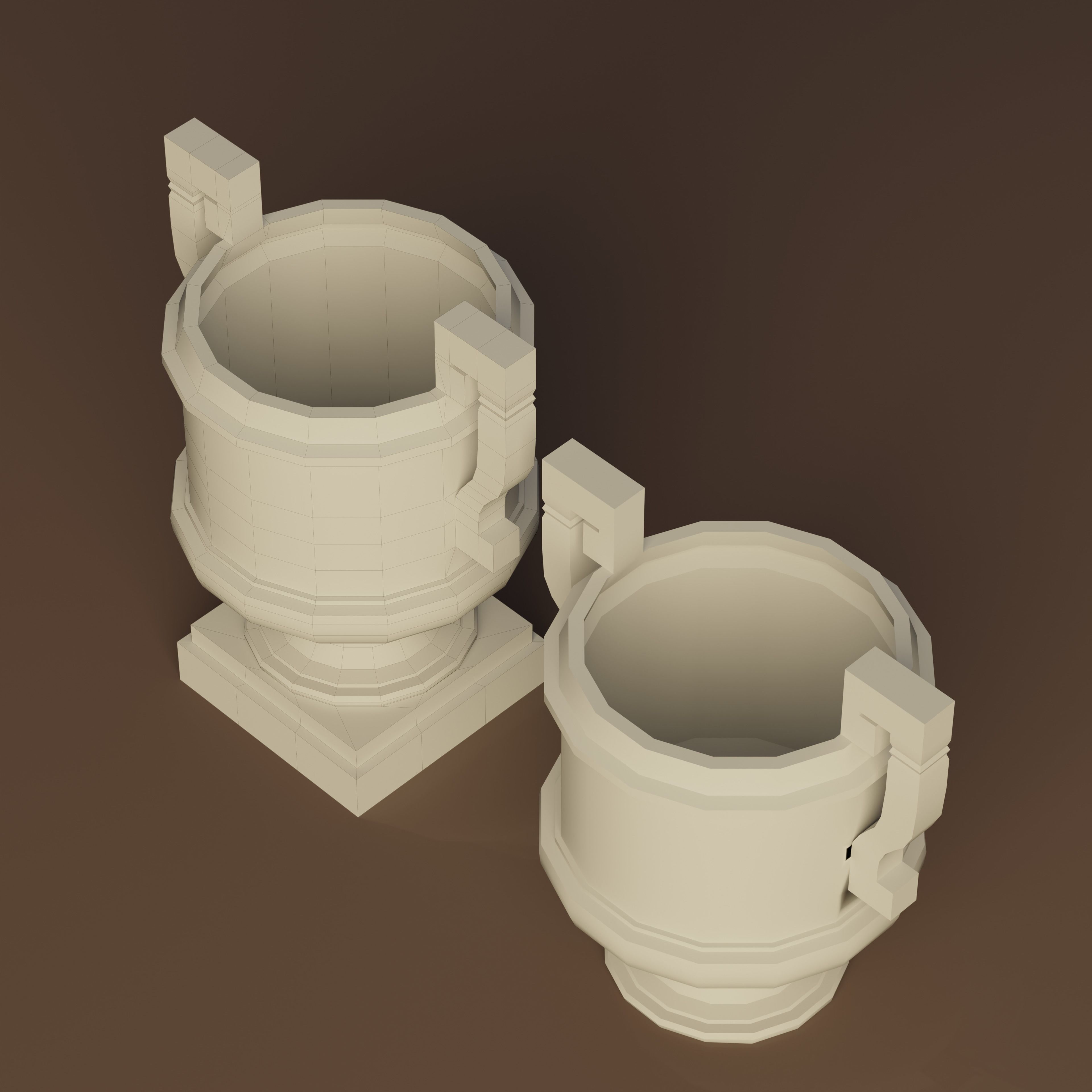 Vases Free low-poly 3D model_5
