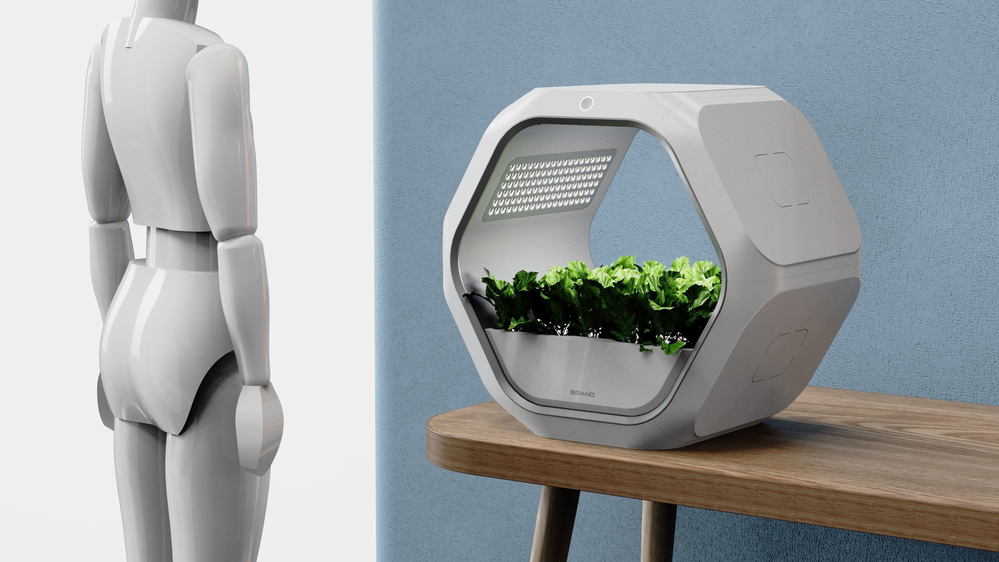 Indoor ecological vegetable garden 3D print model_2