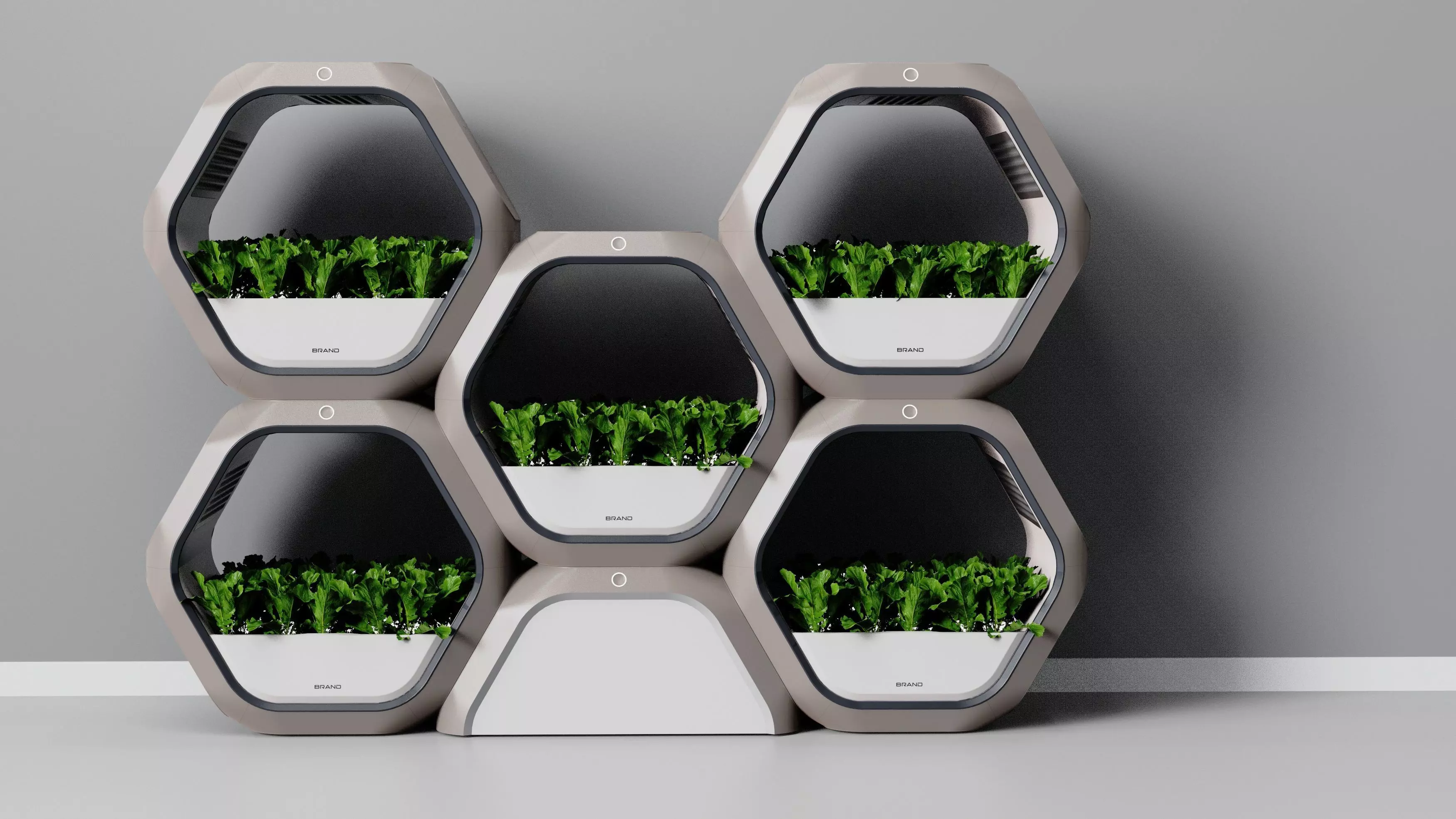 Indoor ecological vegetable garden 3D print model_0