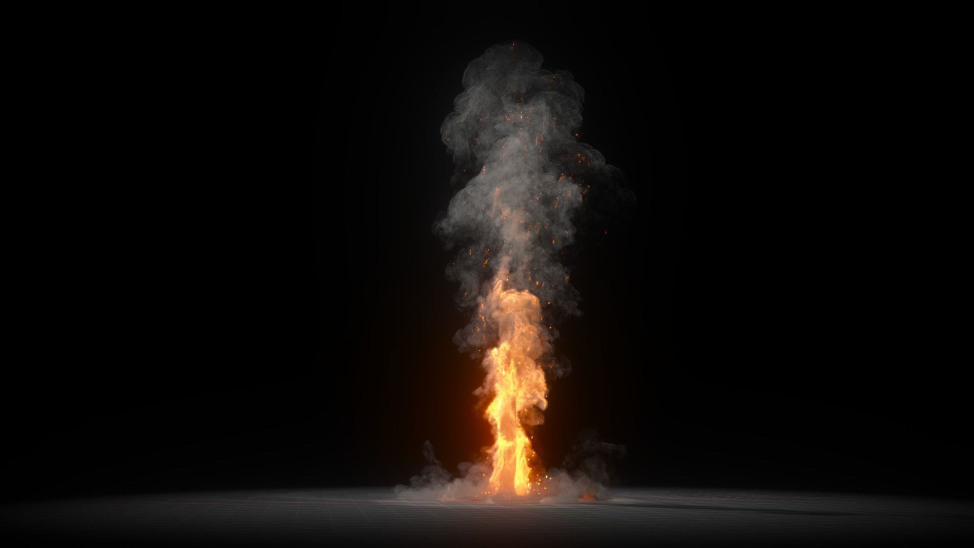 Burning Tree Animation 250 Frames 3D Model 3D model_2