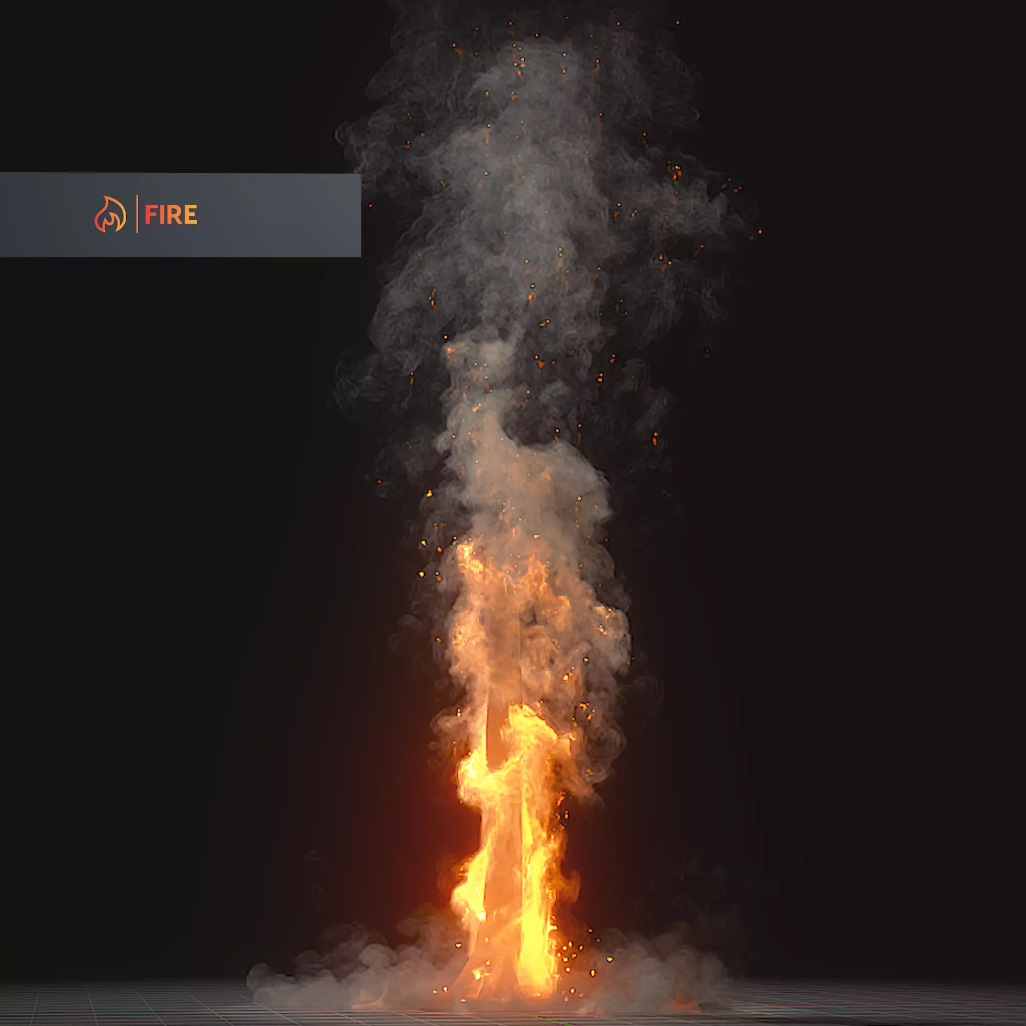 Burning Tree Animation 250 Frames 3D Model 3D model_0