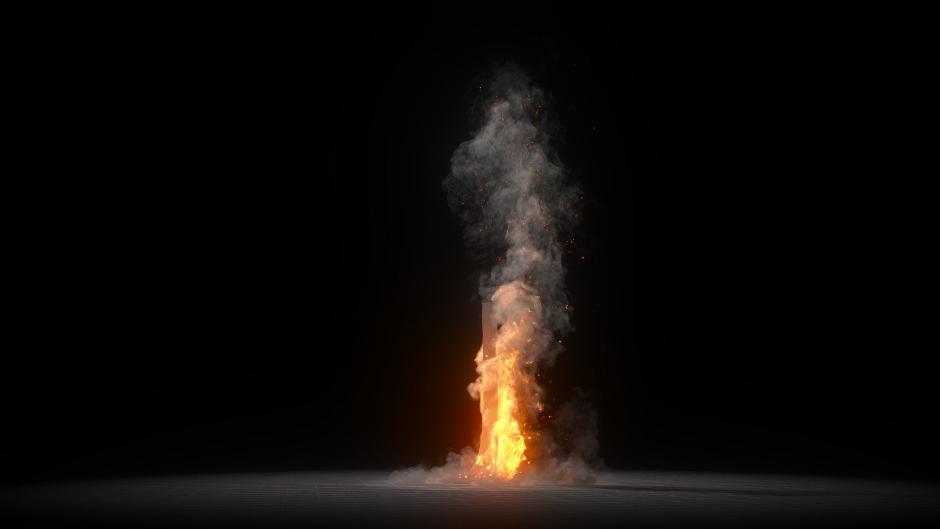 Burning Tree Animation 250 Frames 3D Model 3D model_4