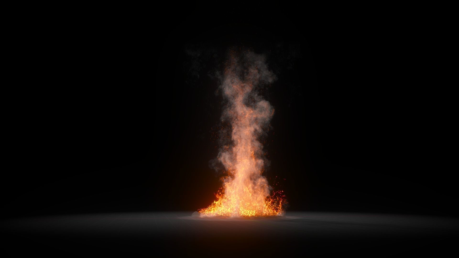 3D Fire Animation 3D model_3