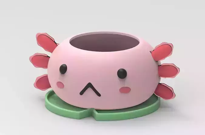 Axolotl Flower Pot