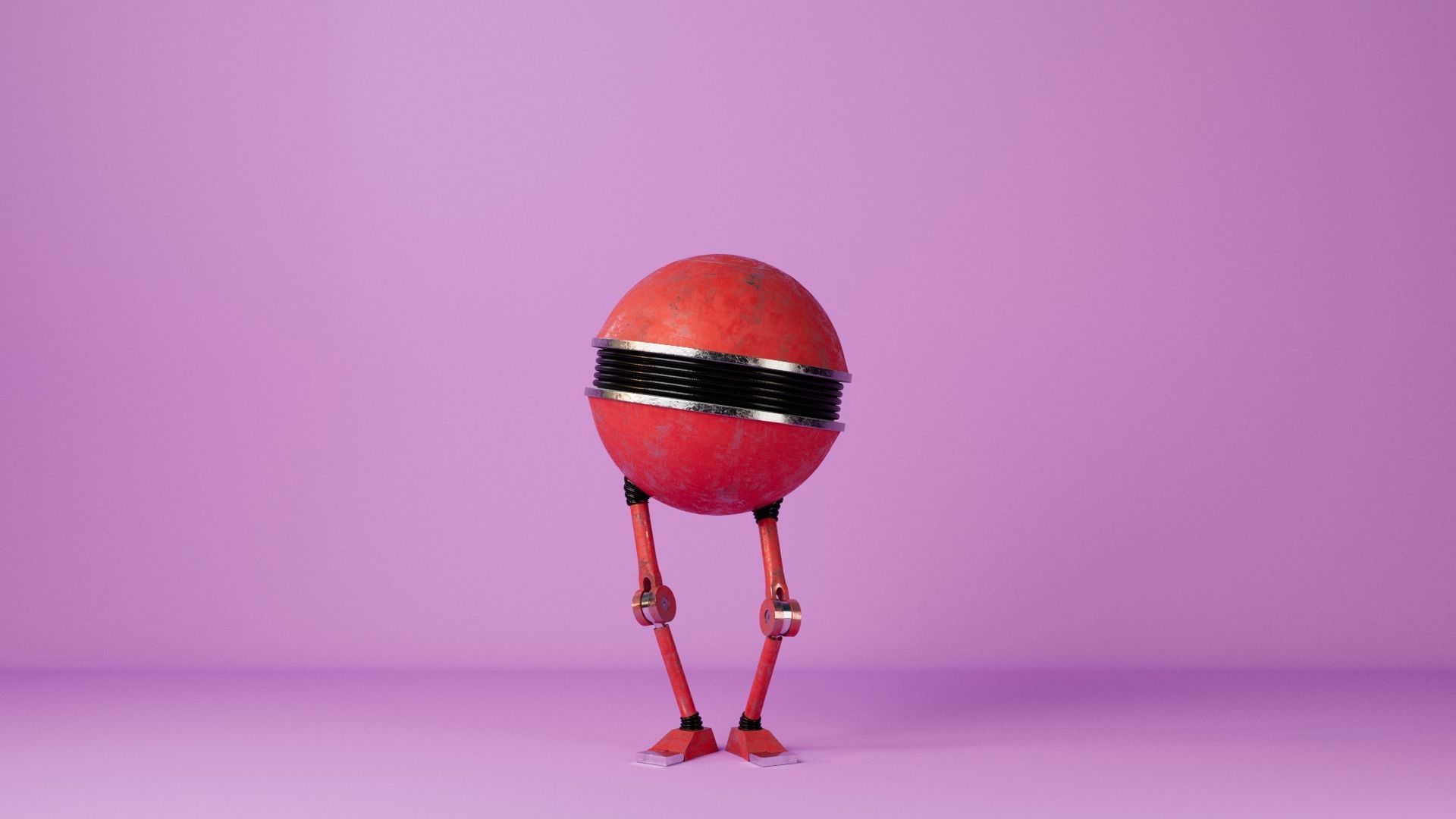 Cartoon Robot Character Rigged 3D Model  3D model_3