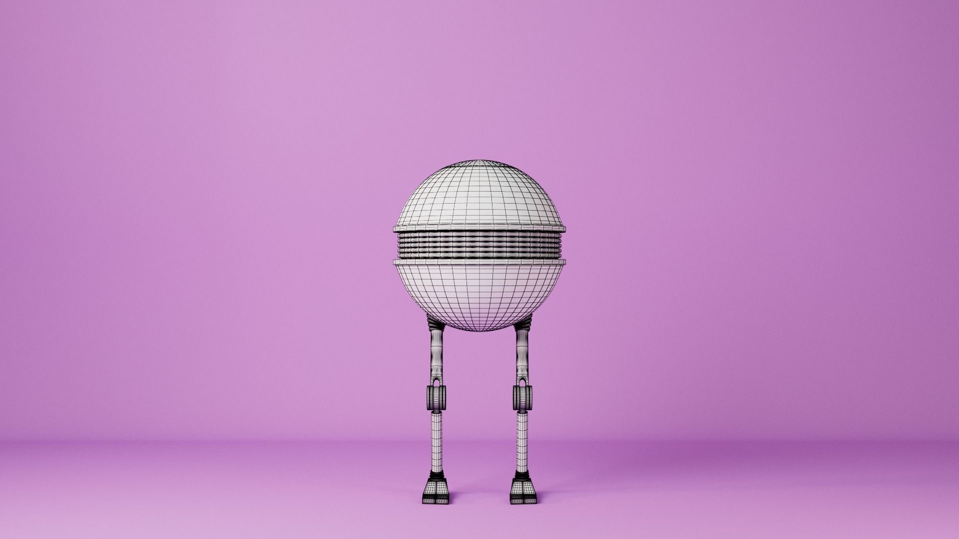 Cartoon Robot Character Rigged 3D Model  3D model_13