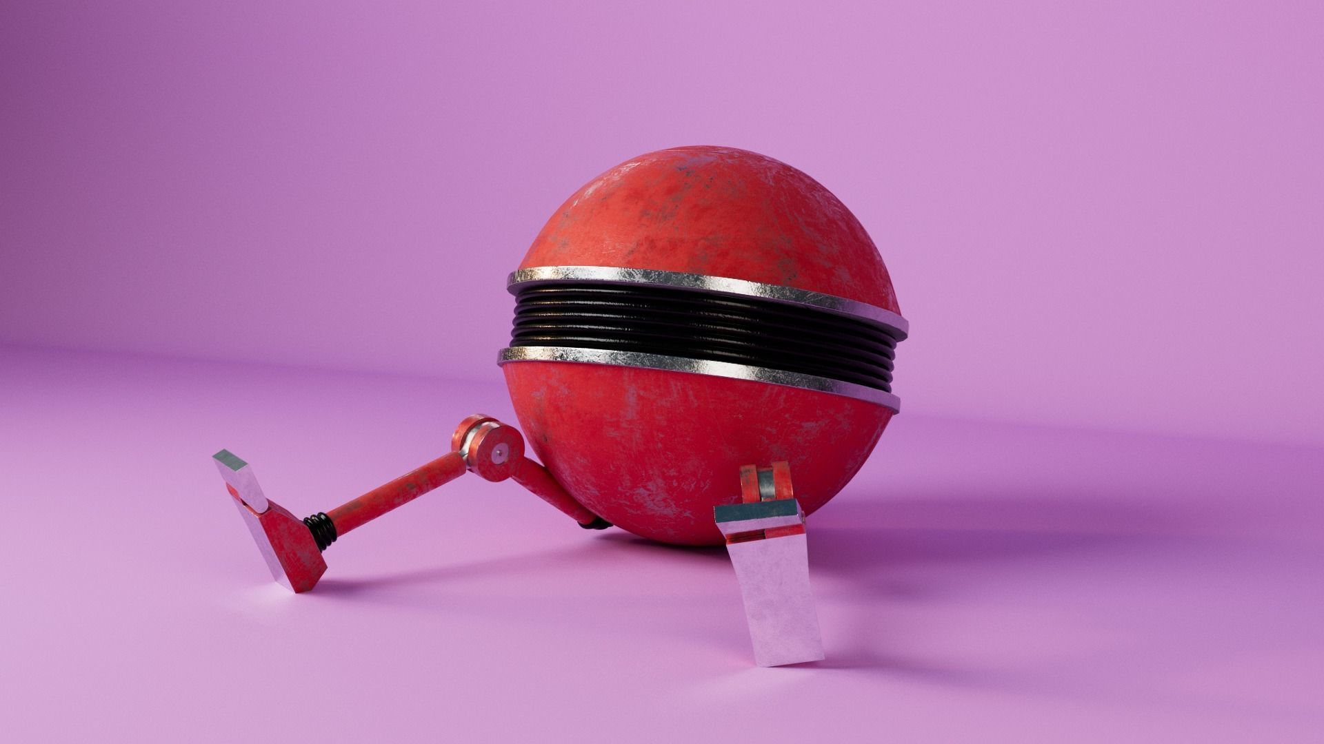 Cartoon Robot Character Rigged 3D Model  3D model_4