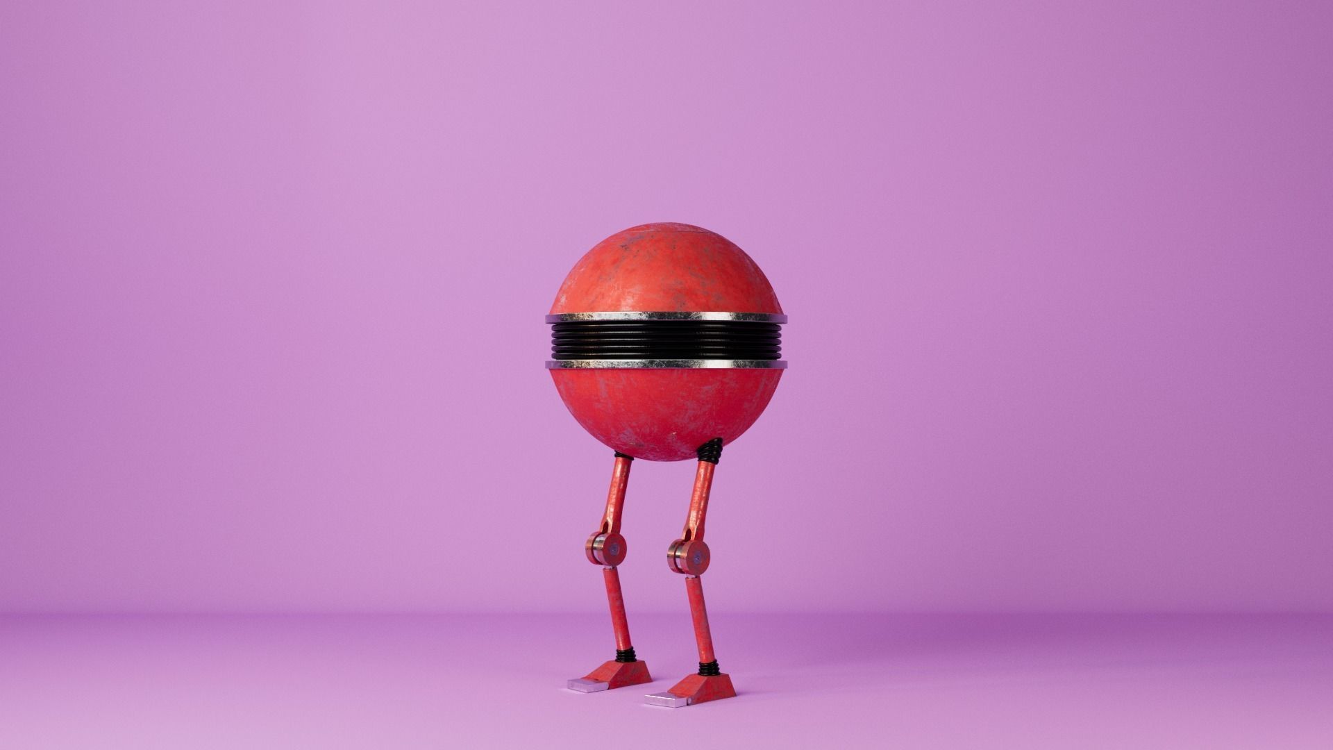 Cartoon Robot Character Rigged 3D Model  3D model_5