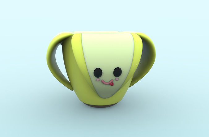 Cute Banana Flower Pot Pencil Pen Holder 3D print model