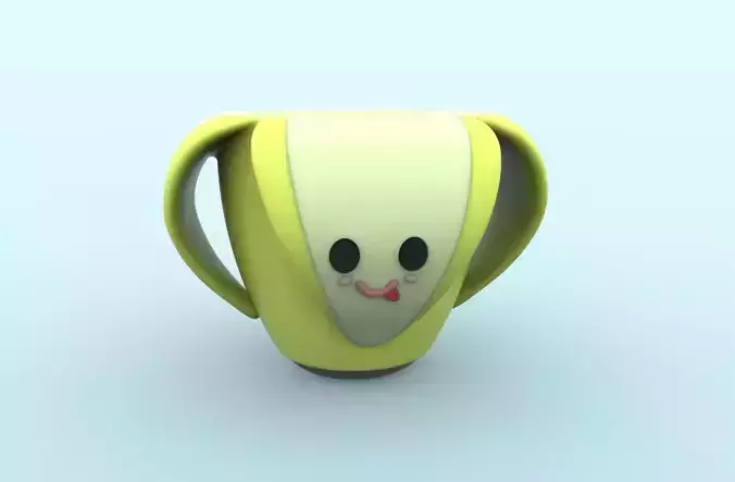 Cute Banana Flower Pot Pencil Pen Holder