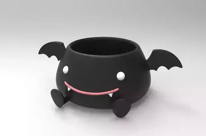 Bat Flower Pot 